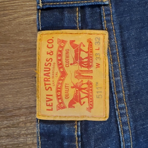 Levi’s Mens Jeans 511 Slim Dark Wash  Denim  33 x 32 (Actual Size-32-1/2"×30") - Picture 11 of 14